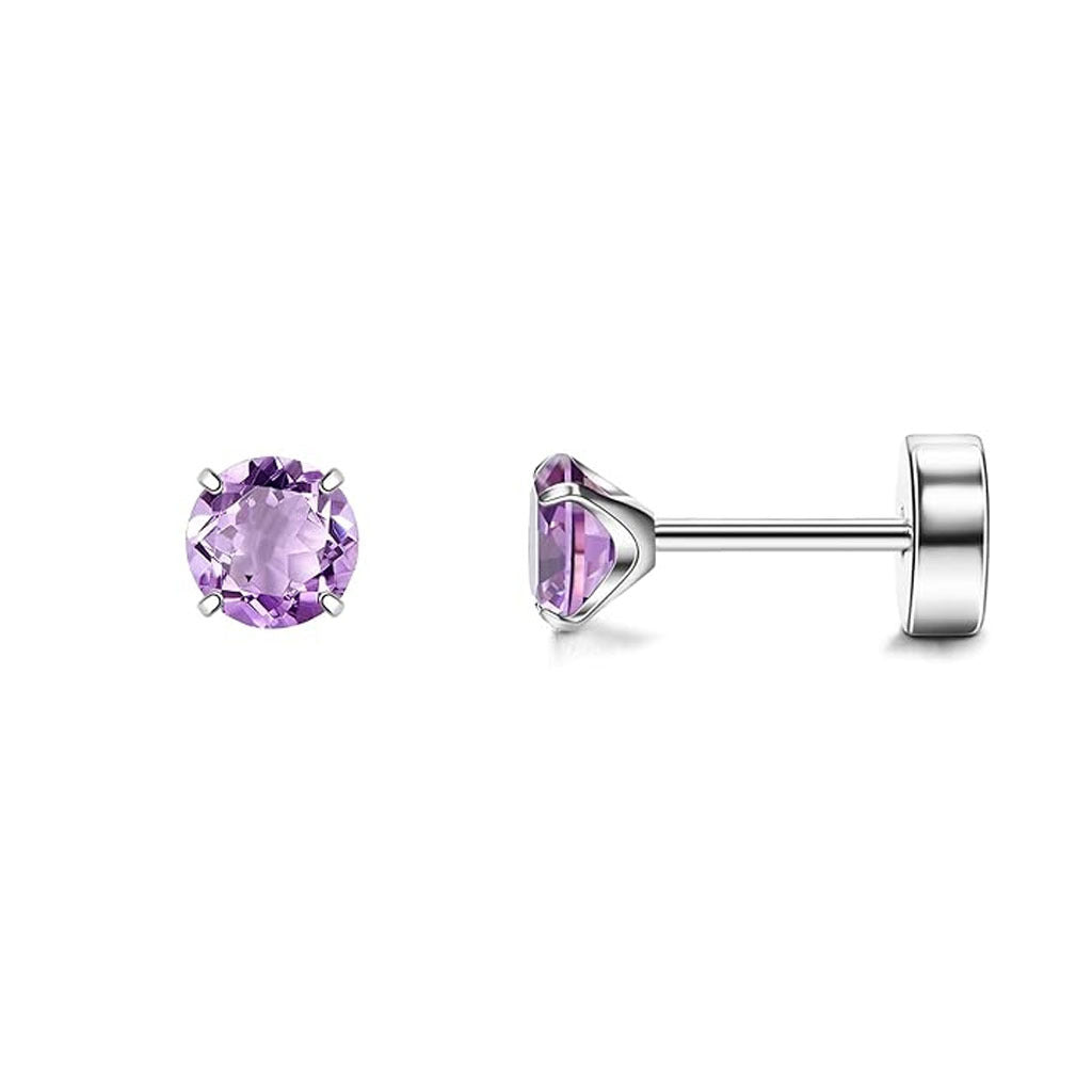 Super Flash Stainless Steel Zircon Advanced Sense Stud Earrings