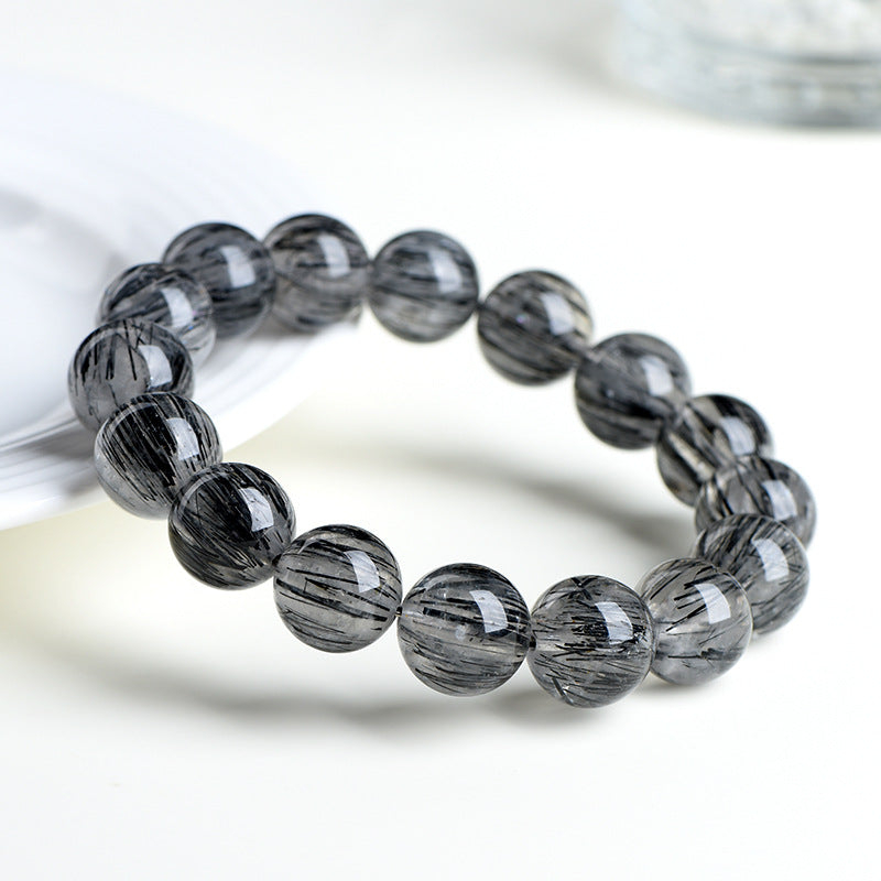 Crystal Natural Black Hair Ball Scattered Bracelets