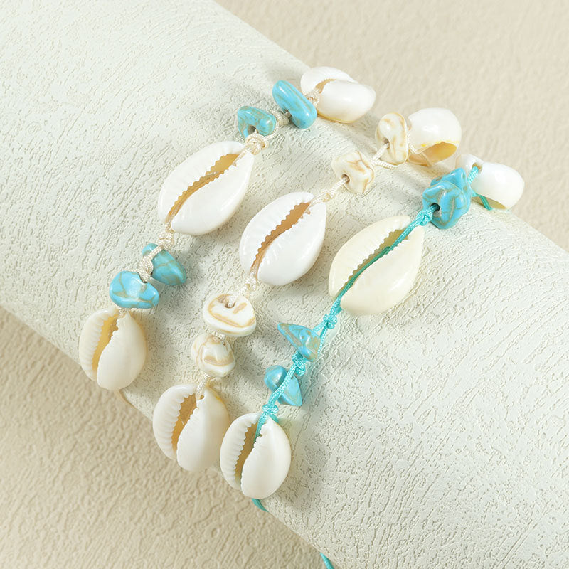 Fashion Summer Beach Seaside Shell Hand-woven Bracelet