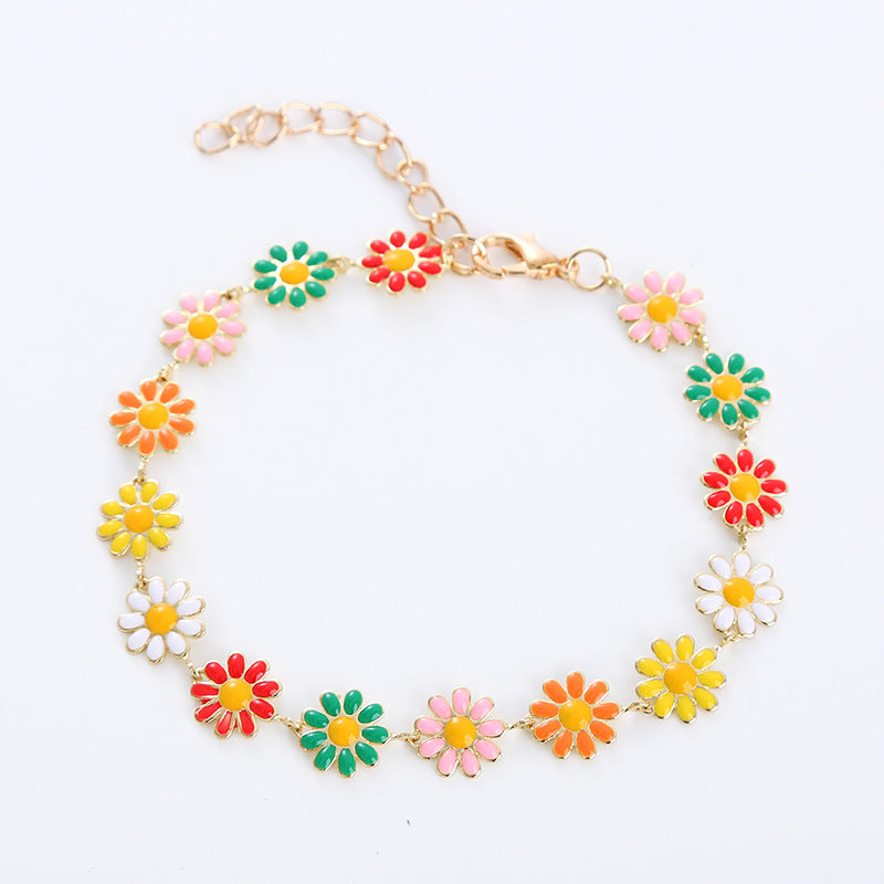 Fashion Little Daisy Clavicle Female Sweet Boho Earrings