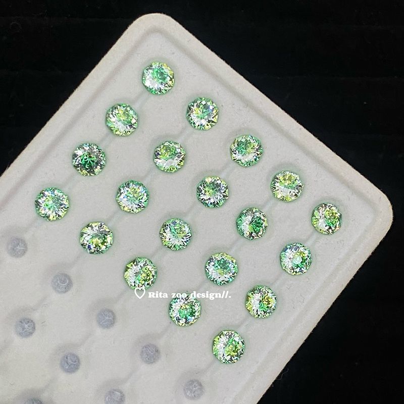 Stunning Ombre Bridal Flash Zircon Titanium Steel Ear Bone Minority Stud Earrings