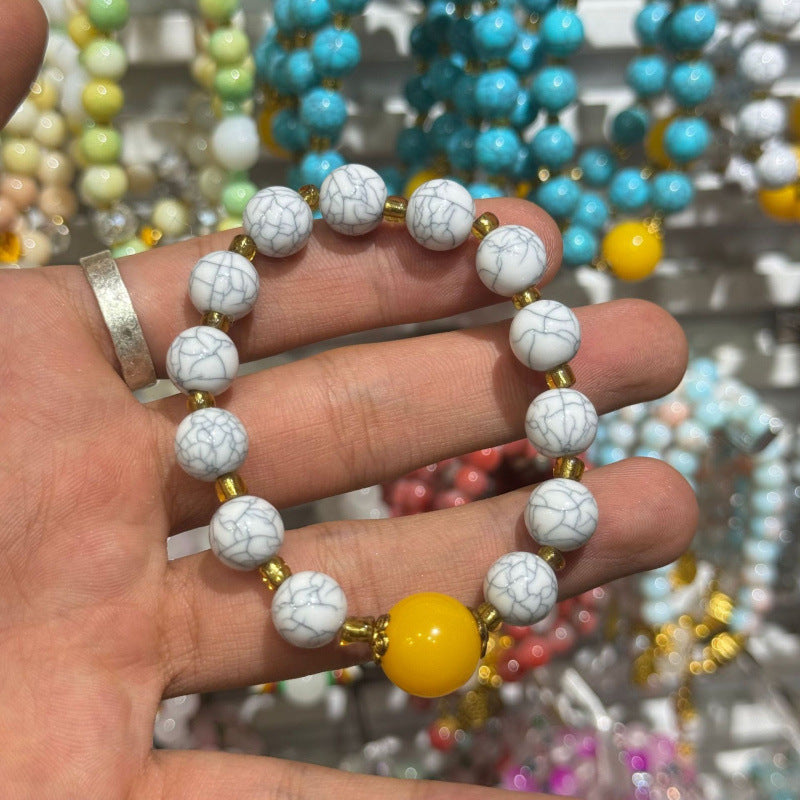 Turquoise Tibetan Buddha Beads Lucky Green Pine National Style Scenic Bracelets