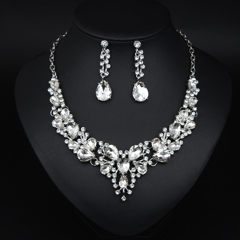 Fashion Crystal Suite Bridal Wedding Jewelry Necklaces