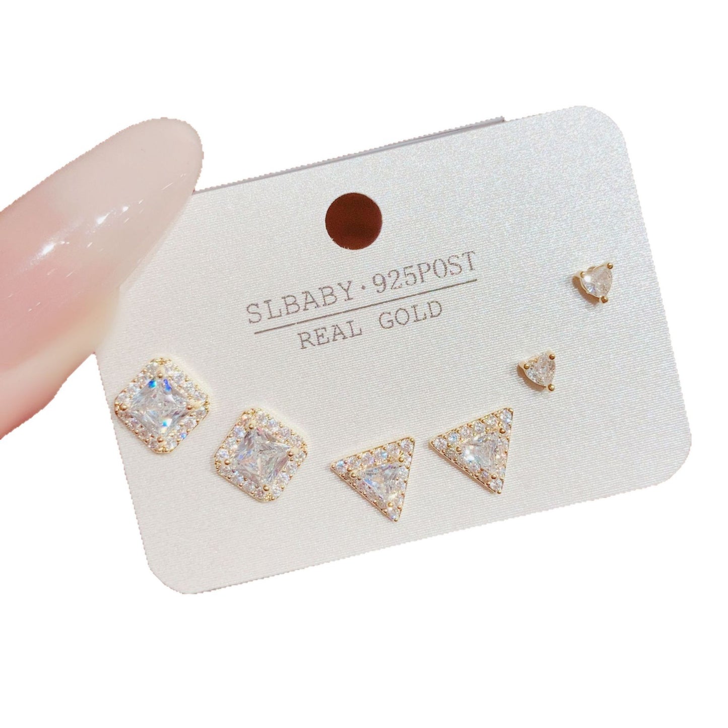 Summer Simple Style Temperament Three Pairs Of Butterfly Rings