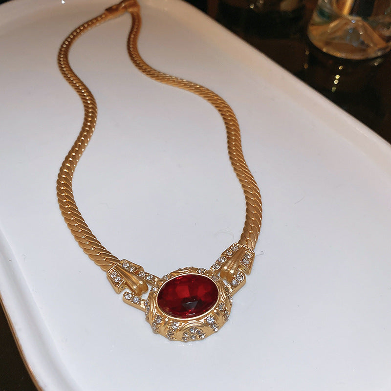Women's Dripping Oval Tassel Exaggerated Personalized Sweater Chain Jewelry Set