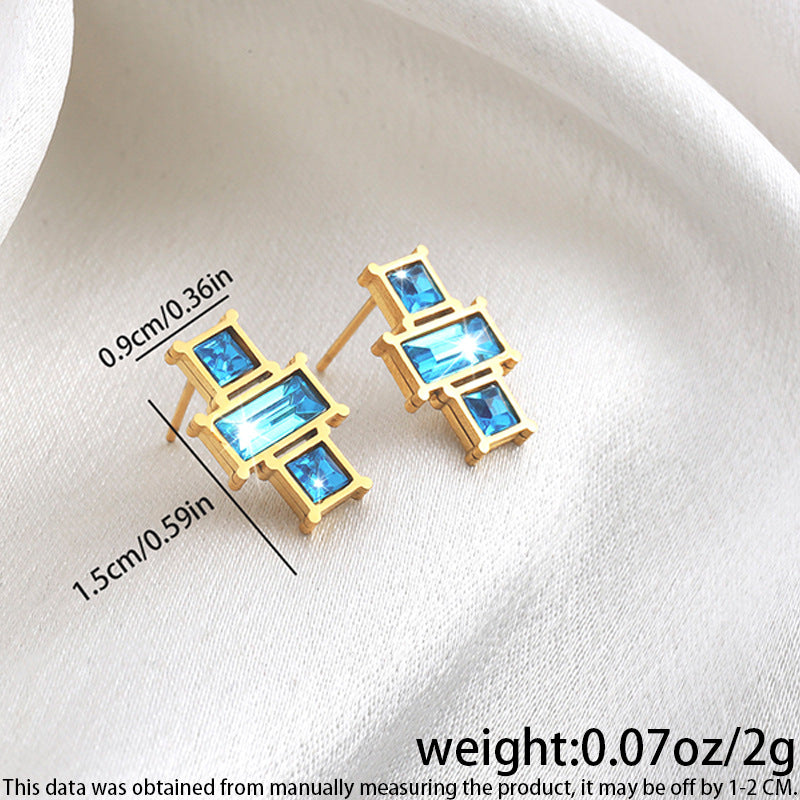 High-grade Fashionable Versatile Micro Diamond Butterfly Earrings