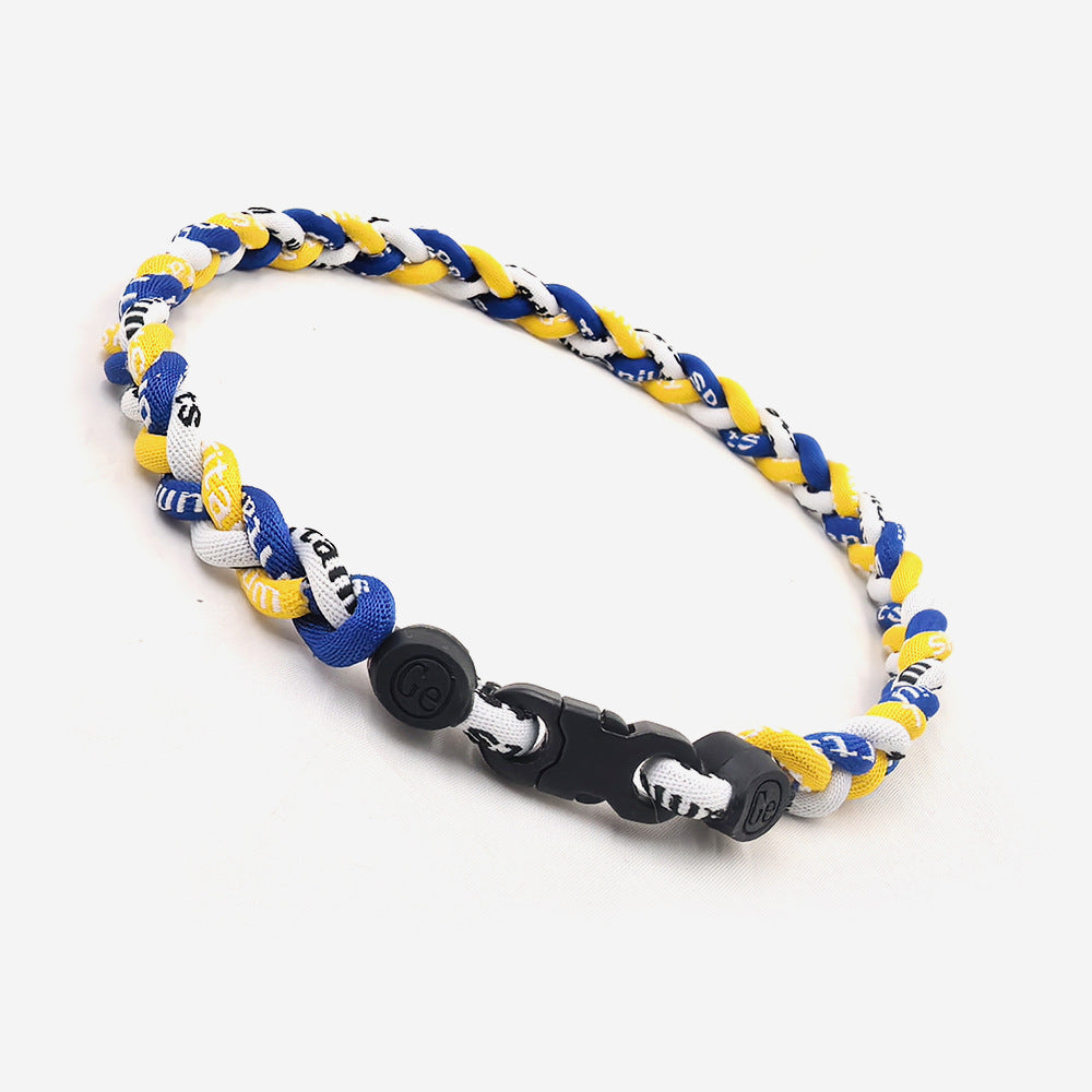 Tornado Titanium Three Braid Rope Neckband Necklaces