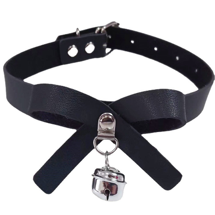 Punk Fashion Temperament Leather Bow Neckband Sexy Necklaces
