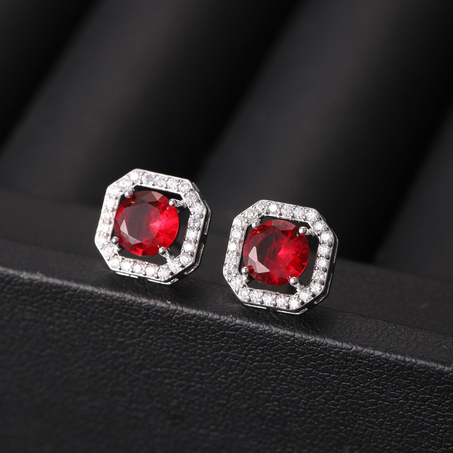 Women's Live Affordable Luxury Fashion Zircon Square Bag Rings