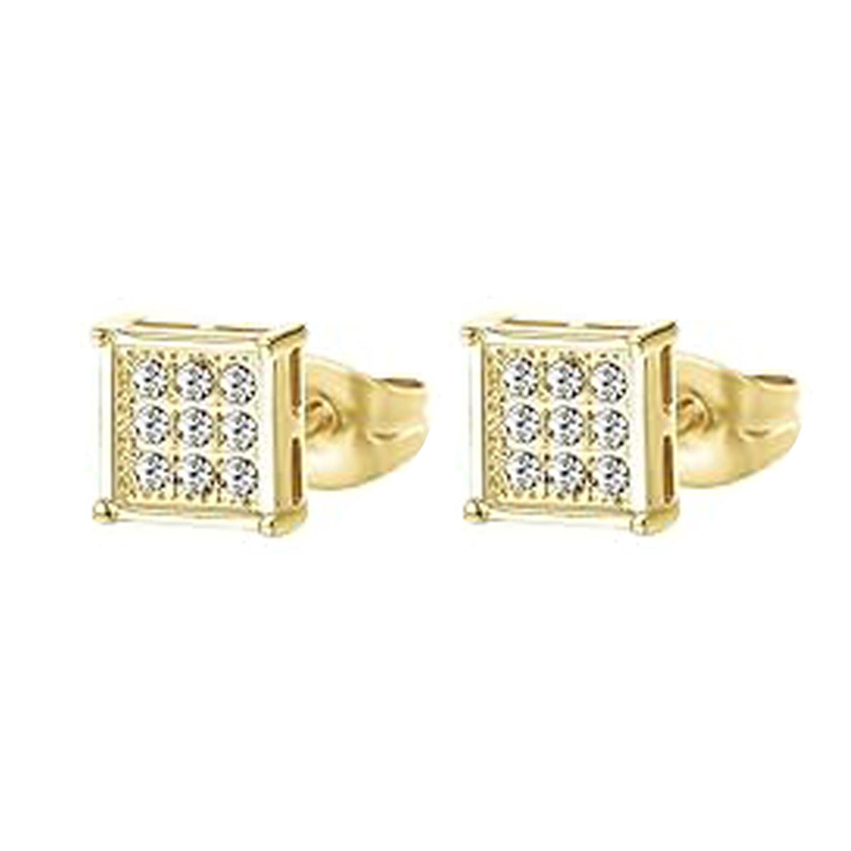 Women's & Men's Titanium Steel Ear Rhinestone Niche High-grade Earrings