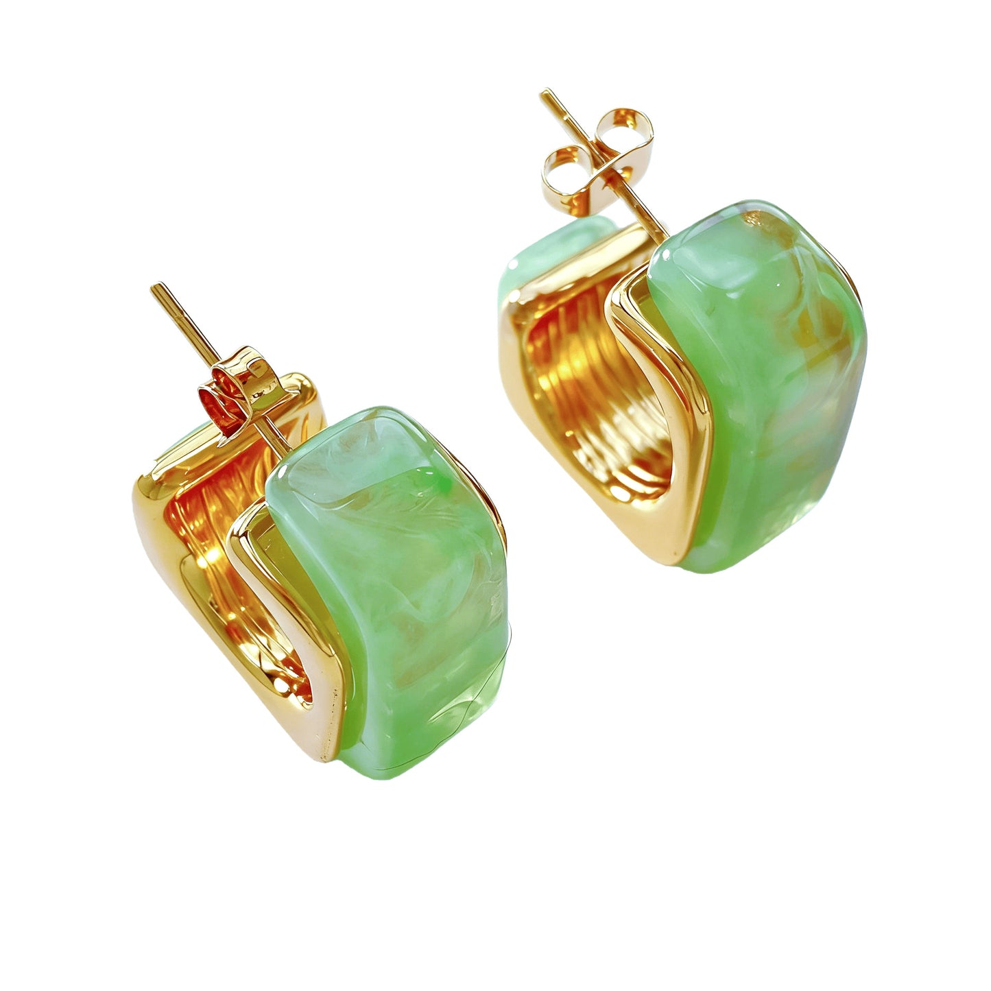 Retro Elegant Brown Amber Resin Personalized Shaped Affordable Luxury Fashion Rings