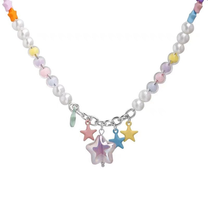 Women's Summer Versatile Beaded For Temperamental Minority Design Clavicle Necklace