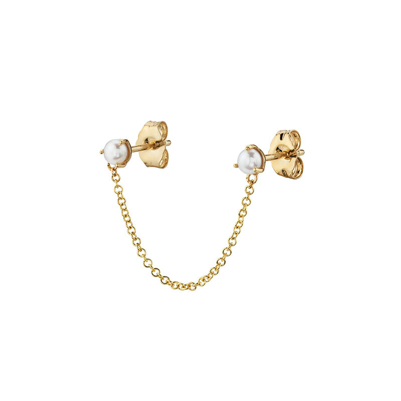 Women's Chain Double Hole Ear Fashion Trend Rings
