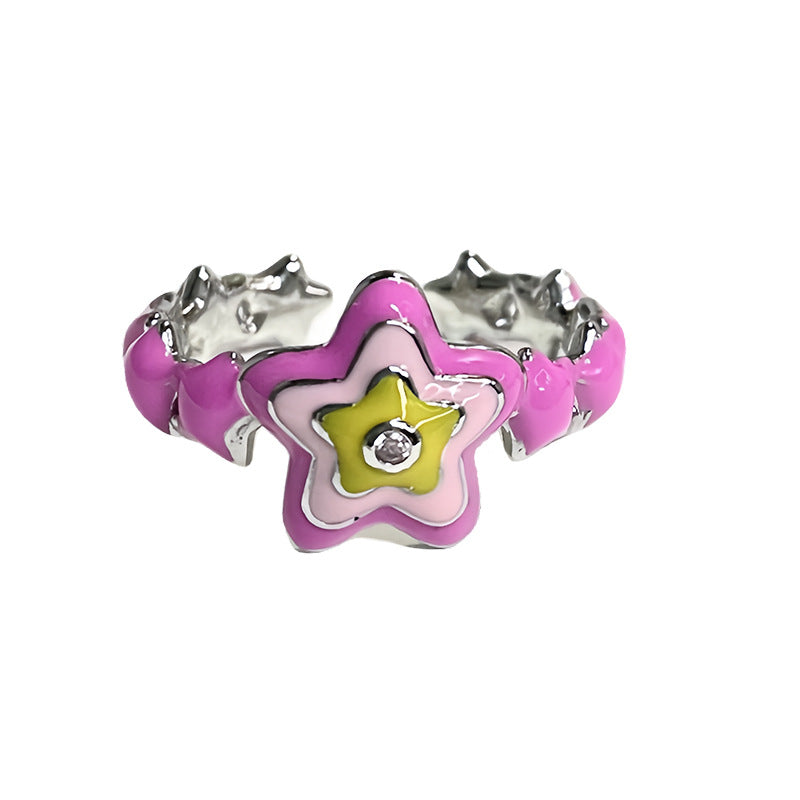 Barbie Style Heart Open Dopamine Design Rings