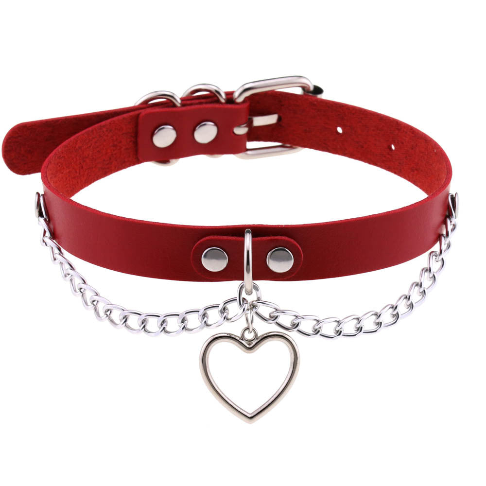 Heart-shaped Clavicle Classic Peach Heart Neck Band Collar