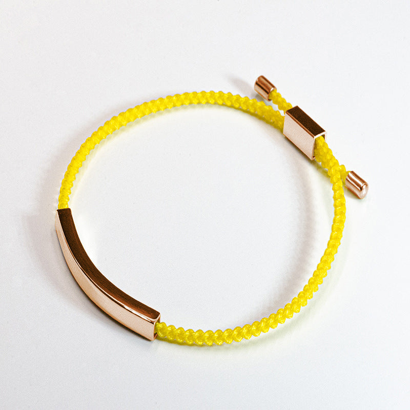 Steel Engraved Hollow Tube Couple Adjustable Inspirational Bracelets