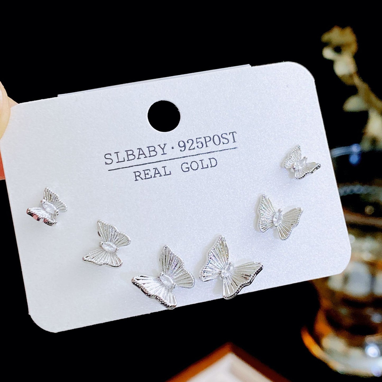 Micro Inlaid Zircon Pearl Commuter Three Pairs Earrings