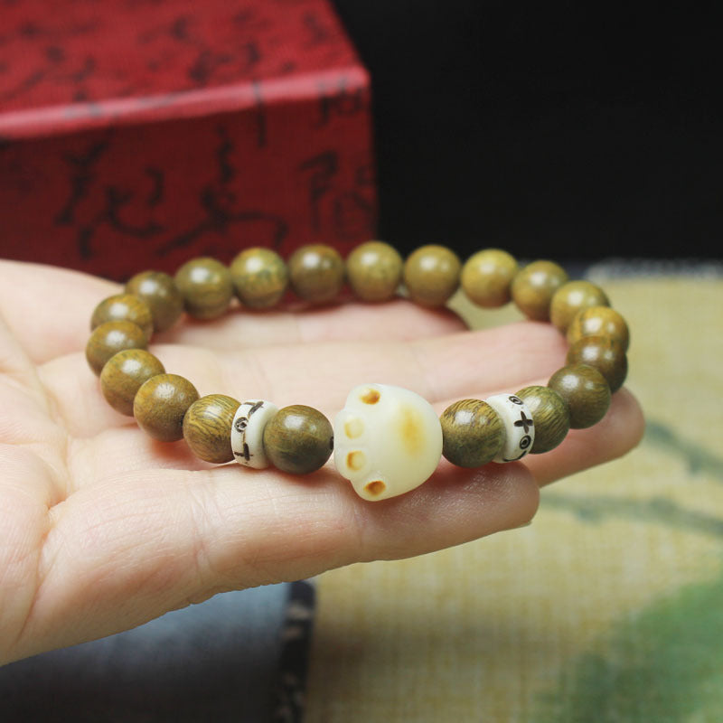 Women's & Men's Ladies With White Bodhi Cat's Paw Single Fragrance Bracelet
