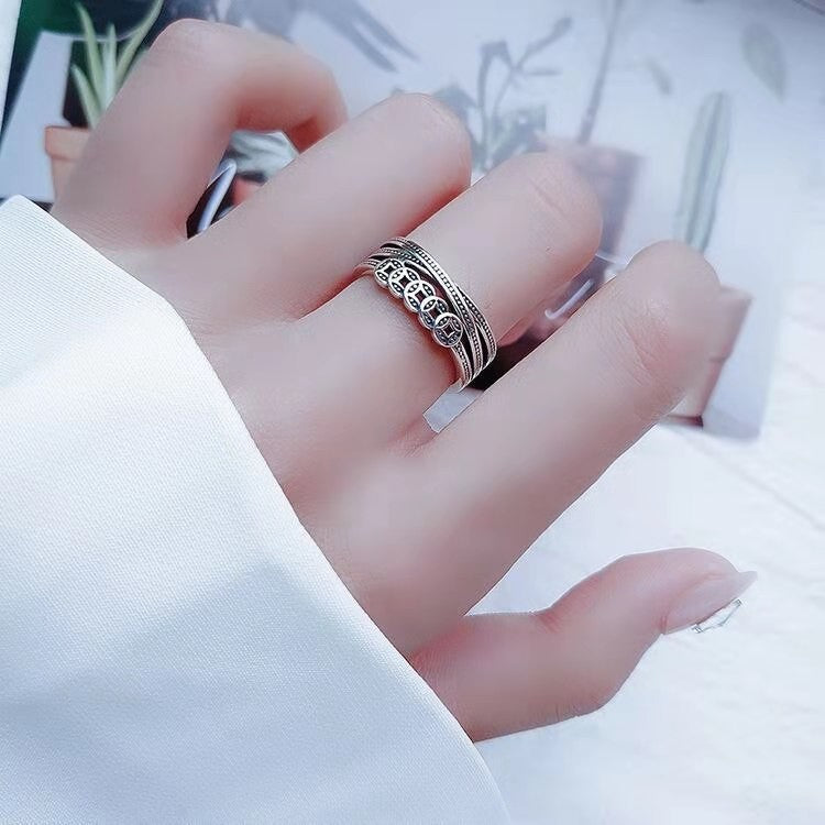 Affordable Luxury Personality Thai Sier Copper Female Rings