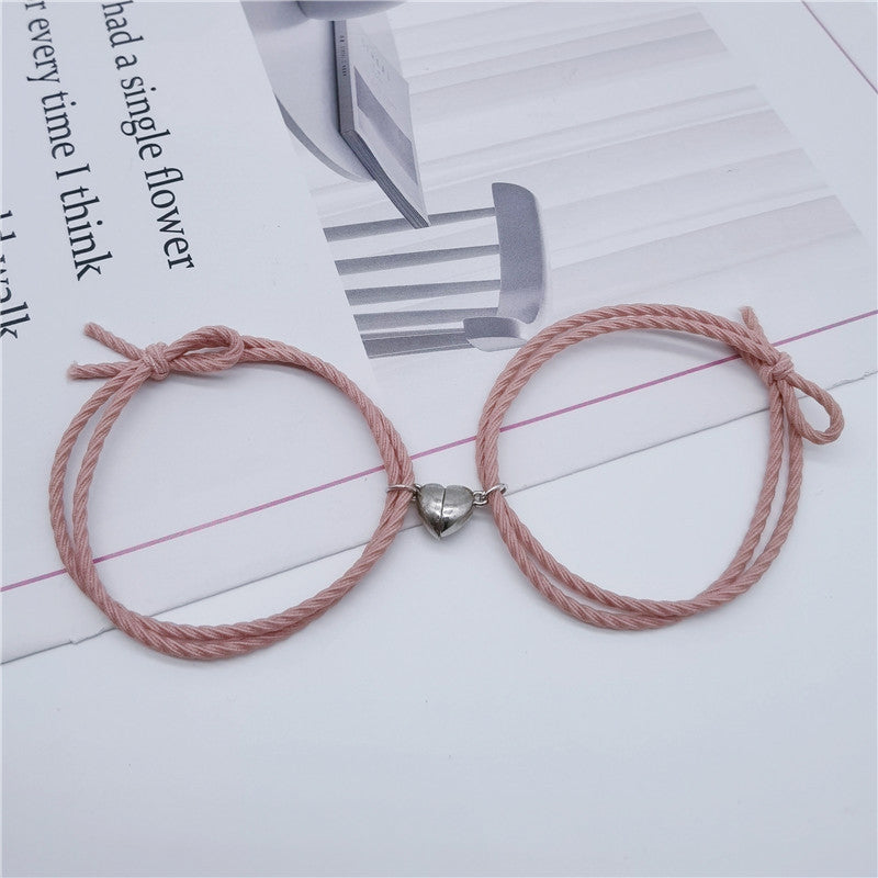 Magnet Rubber Band Girlfriends Friendship Couple Bracelet
