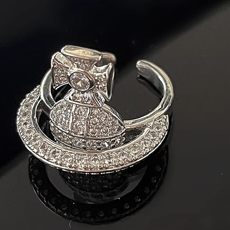 Saturn Three-dimensional Cold Wind Niche Personality Rings