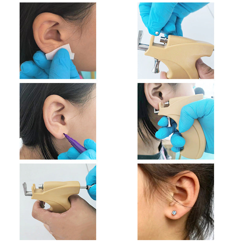 Ear Piercing Gun Stainless Steel Tool Stud Earrings
