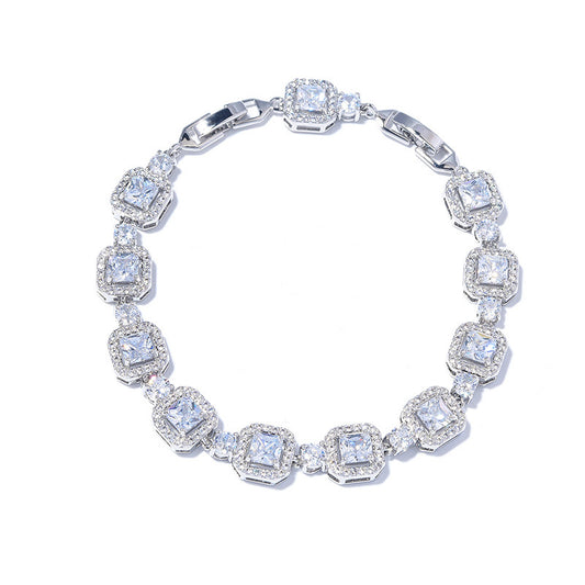 Women's Color Zircon For Fashion Colored Gems Bracelets