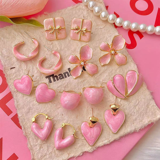 Women's Fairy Sweet Potato Purple Blue Pink High-grade Temperament Stud Earrings