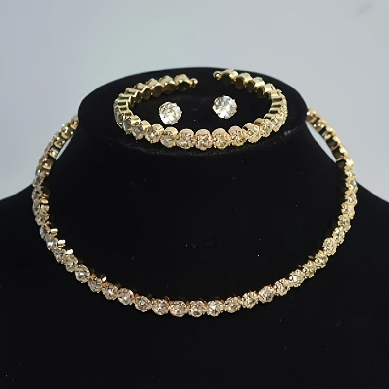 Kit Zircon Wings Water Drop Wedding Dinner Party Formal Jewelry Set