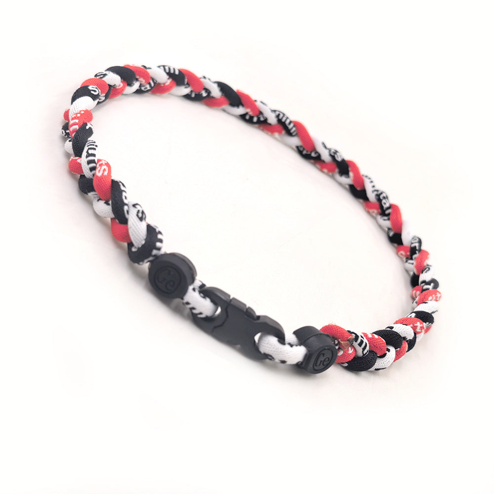Tornado Titanium Three Braid Rope Neckband Necklaces