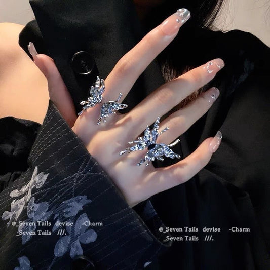 Butterfly Female Fashion Design High-grade Cold Wind Rings