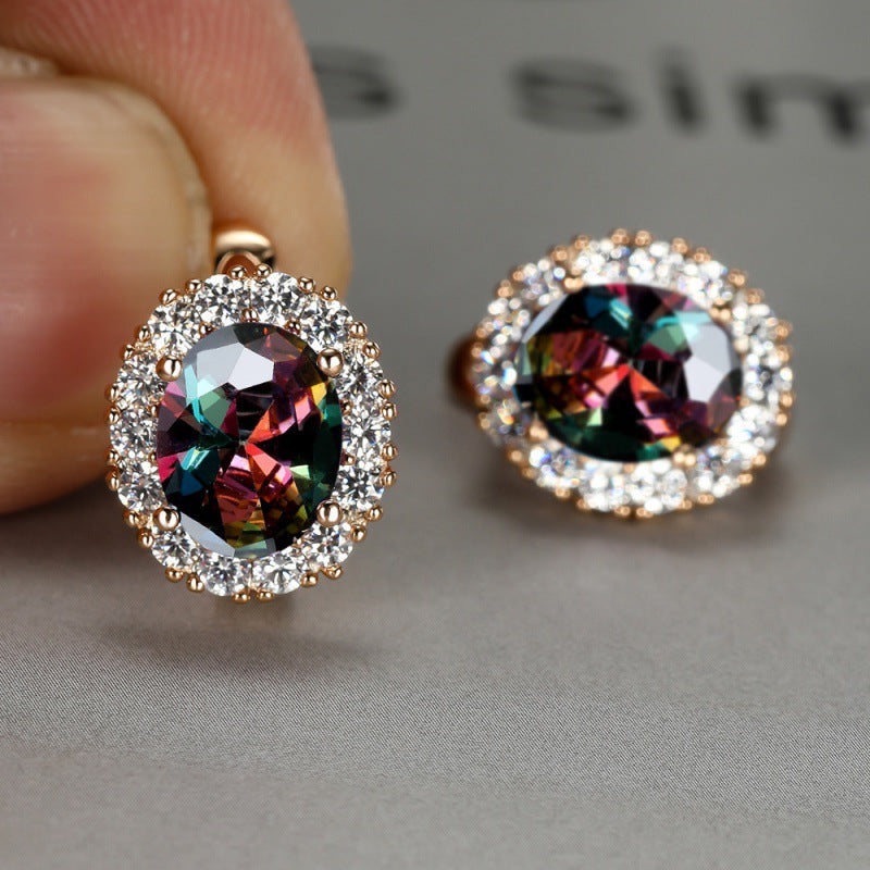 Women's White Diamond For Small Personality Simple Stud Earrings