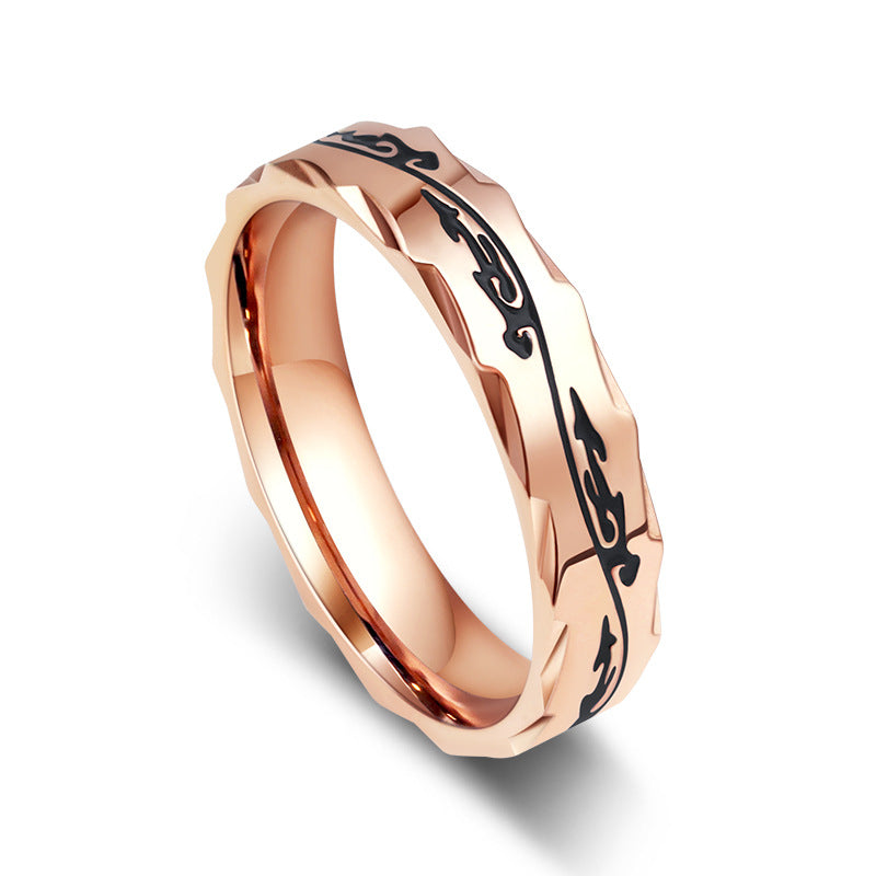 Men's Dragon Pattern Titanium Steel Personality Niche Stainless Simple Fashion Rings