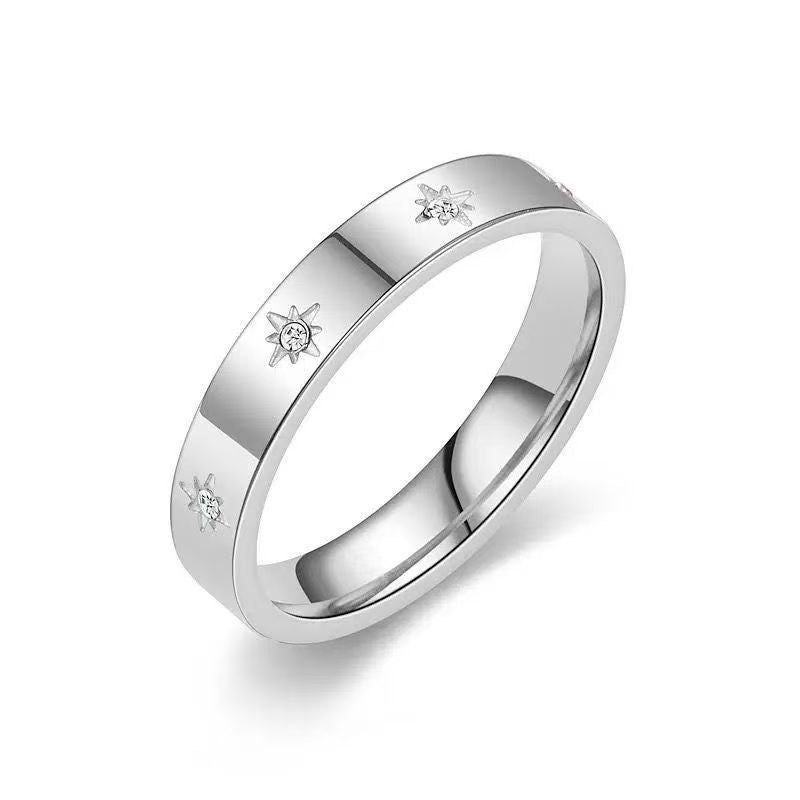 Men's Steel Female Niche Design Index Finger Rings