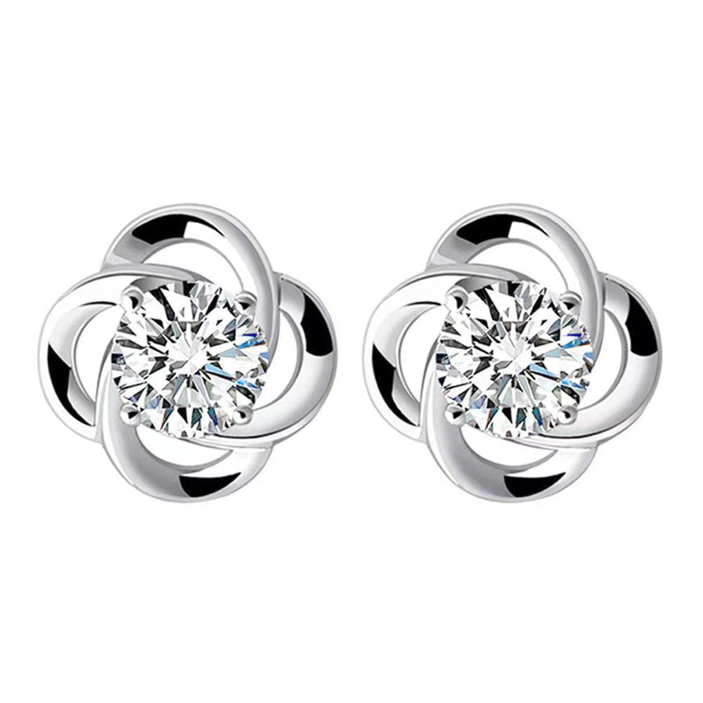 Sier Female Korean Simple Yi Lu Has You Stud Earrings