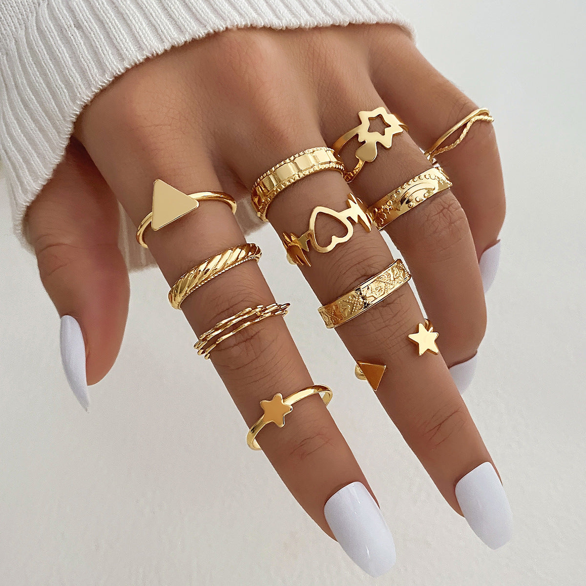 Diamond Eye Cross Leaf Set Pearl Rings