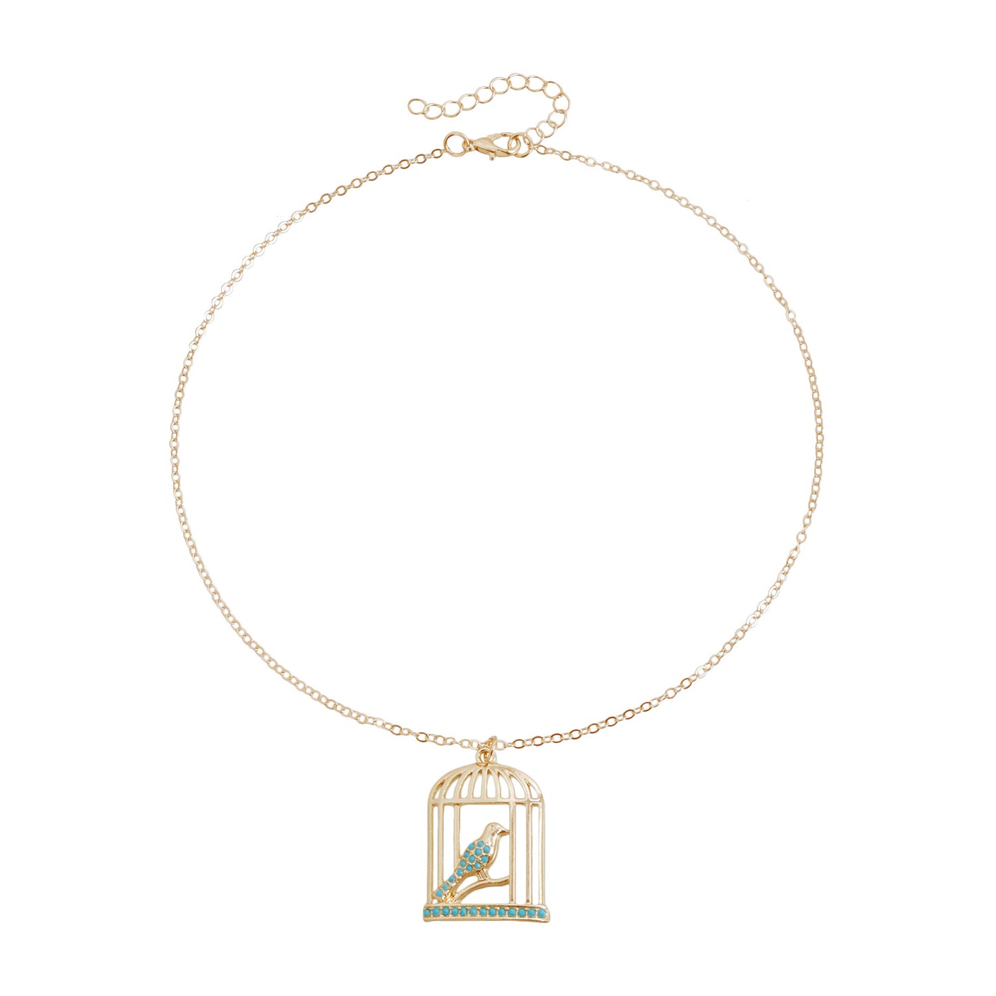 Of Life Turquoise Embellished Retro Style Hollow Design Clavicle Necklace