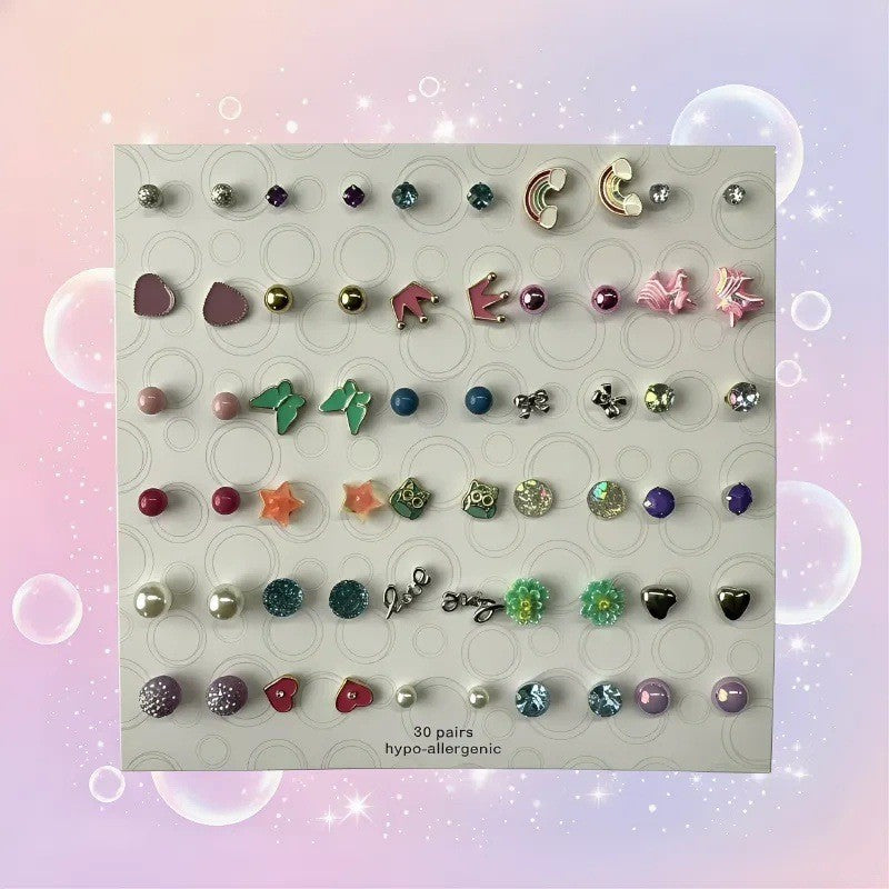 Mini Pair Card Small Ear Korean Style Earrings