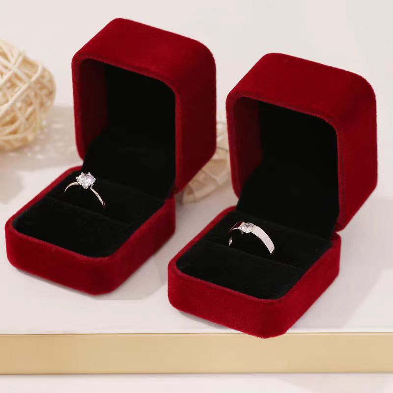 Real Couple Diamond Wedding Flashing Adjustable Rings