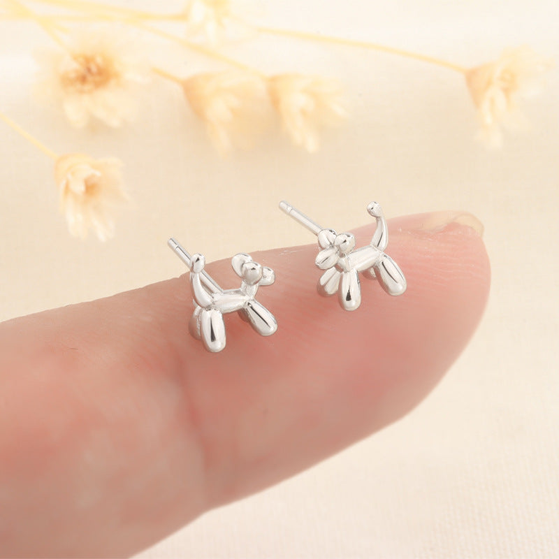 Balloon Dog Female Trendy Cute Small Earrings