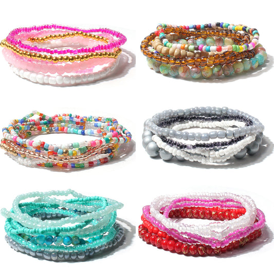 Bohemian Beaded Fashion Bead Mixed Color Bracelets
