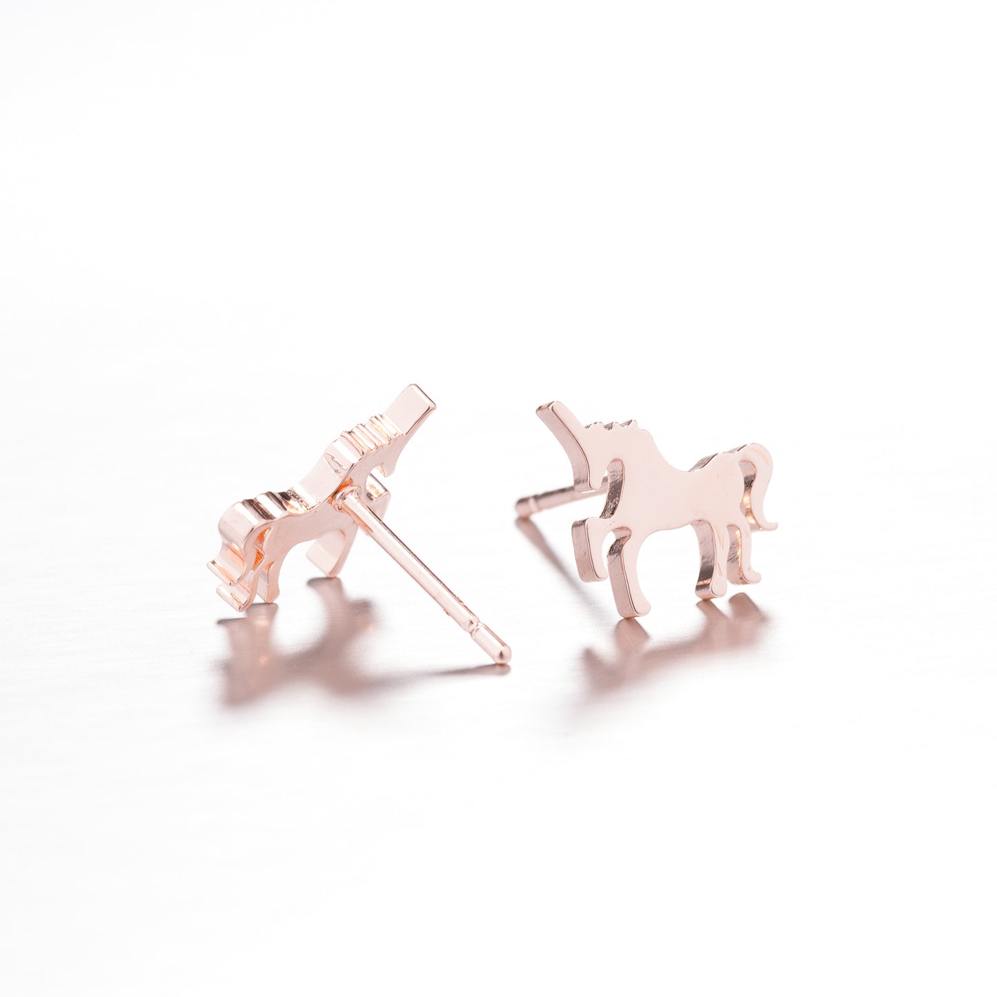 Women's Stainless Steel Geometric Gesture Love Heart Stud Earrings
