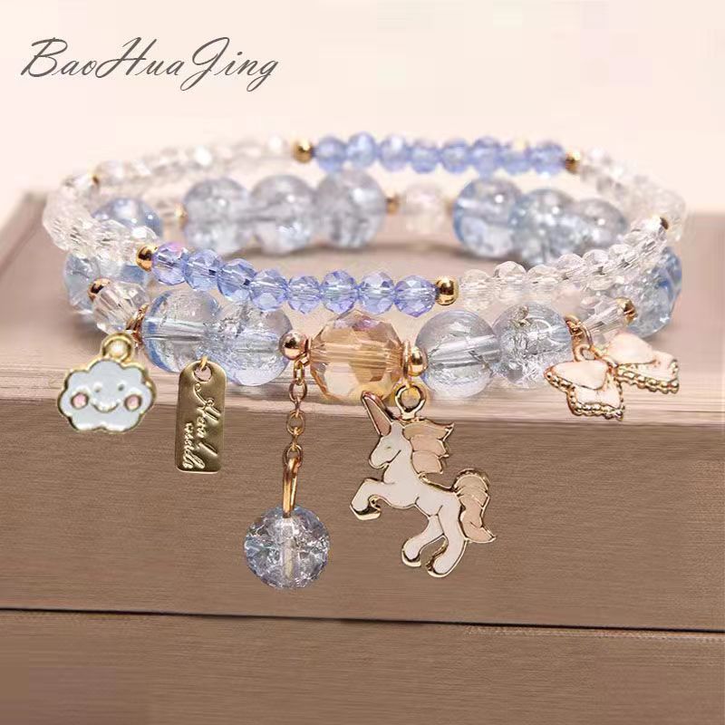 Women's Pearl Korean Super Cute Cartoon Beaded Bracelets