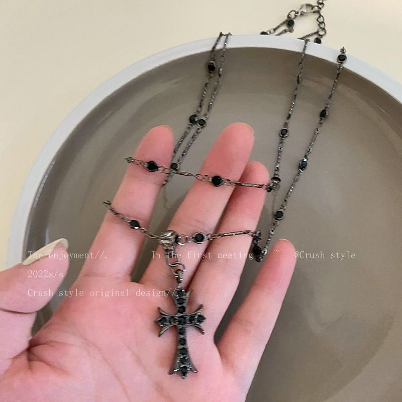 Women's Long Double Layer Twin Sweet Cool Sweater Chain Special Interest Necklaces