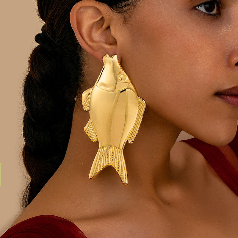Women's Ear High-grade Temperament Retro Exaggerated Left Right Stud Earrings