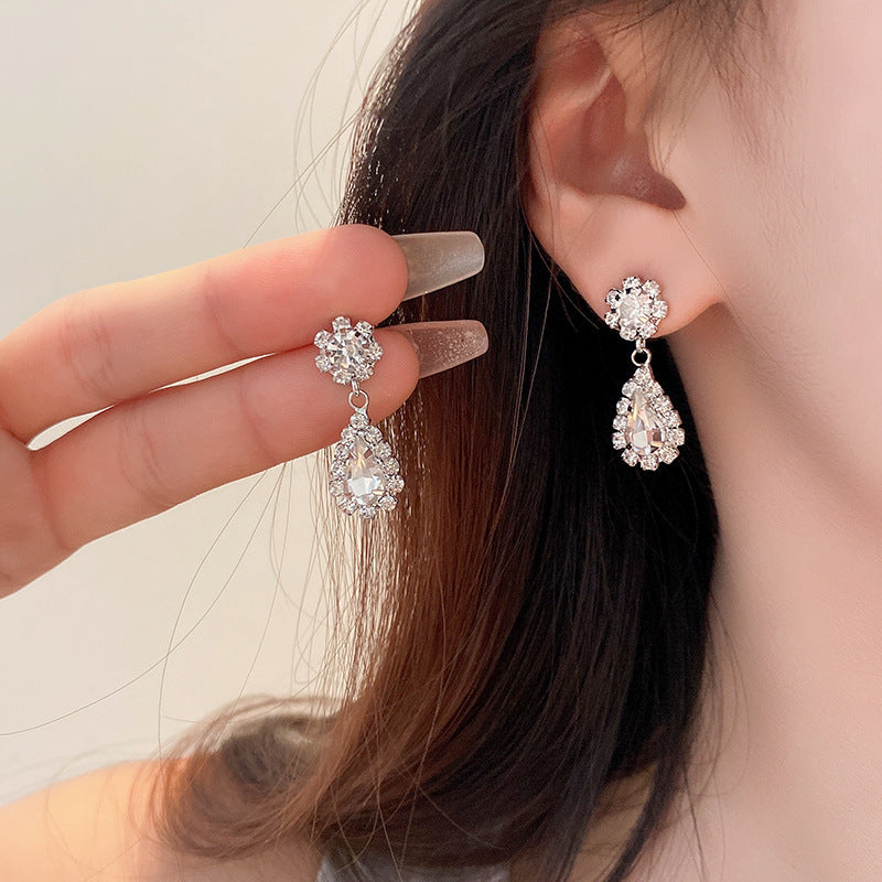 Chinese Style Fan-shaped Tassel National Fashion Antique Earrings