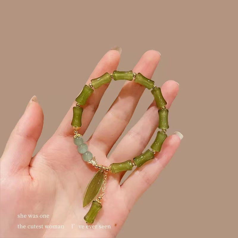National Style Chinese Bamboo Female Retro Minority Design High Sense Bracelet