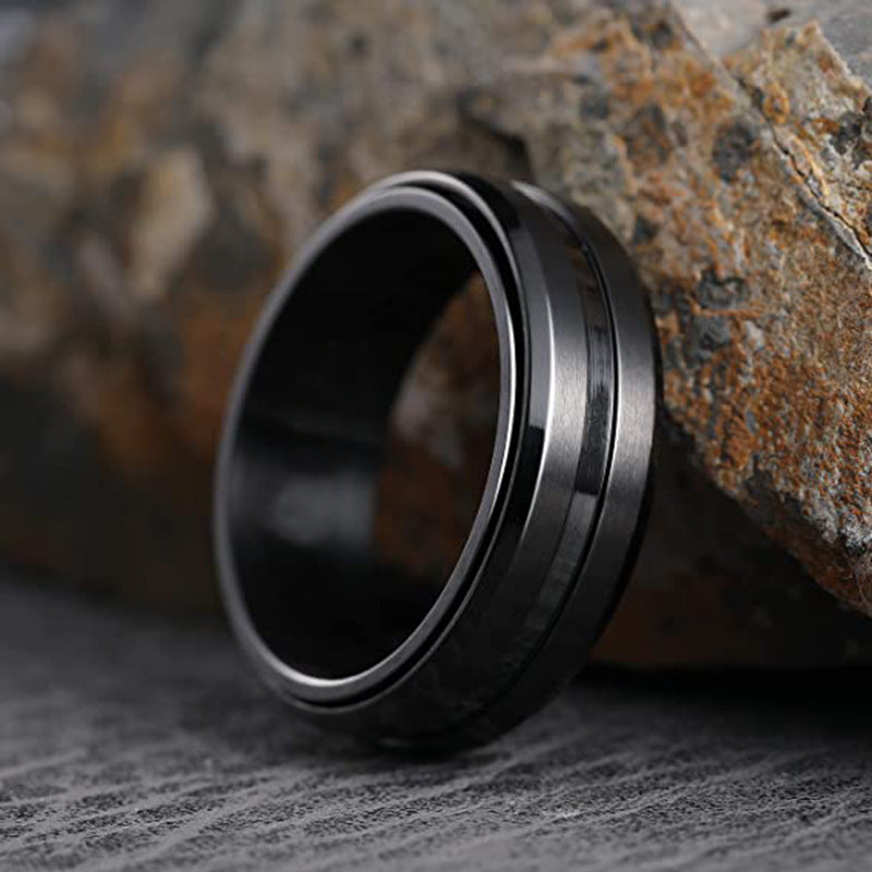 Creative Single Sink Bilateral Frosted Titanium Rings