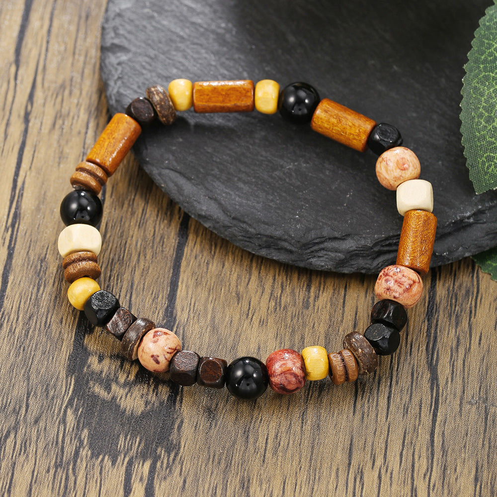 Bohemian Turquoise Beaded Ethnic Style Cross Bracelet