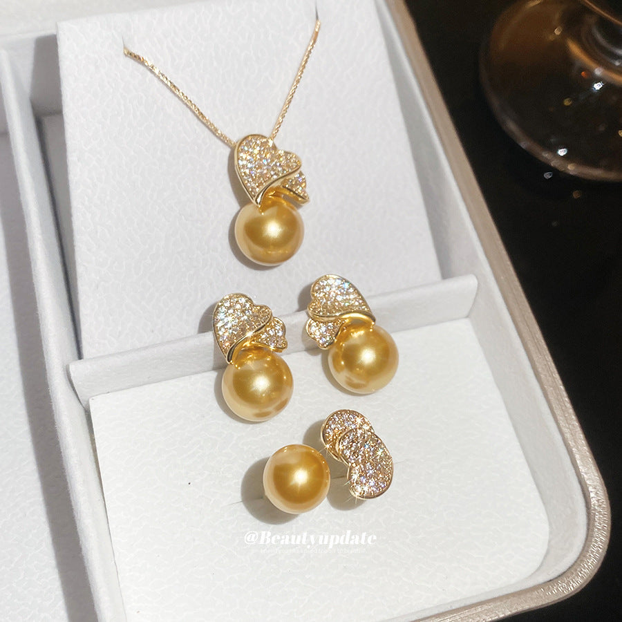 Chinese Style Vintage Zircon Pearl Exquisite Dress Dinner Rings